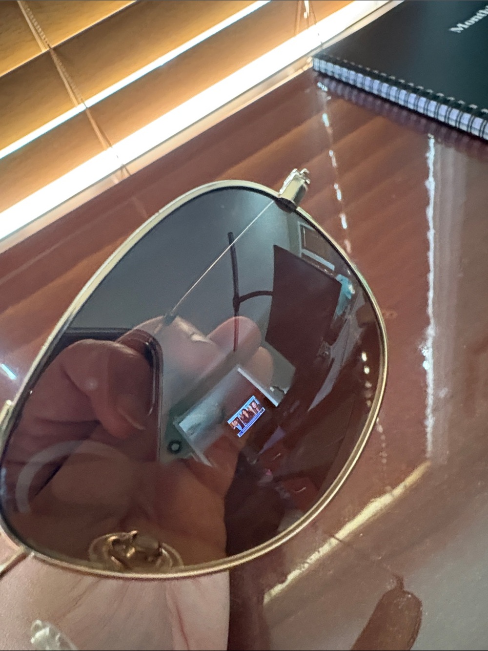 Maui Jim Cliff House Gold Titanium Frame Brown Lens Aviator Sunglasses - Picture 8 of 10